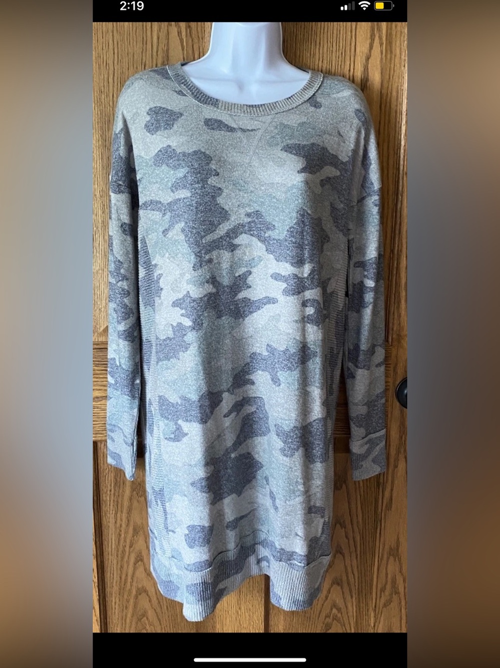 NWT Lucky Brand Women’s Camo Cloud Soft Dress Long Sleeve Size Small